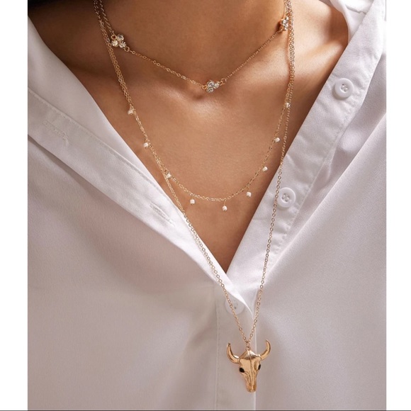 Jewelry - 🆕 Boho Skull Layered Necklace